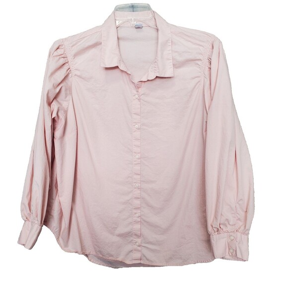 Old Navy 100% Cotton Pink Poplin Long Sleeve Button-Up Shirt Size XXL - Picture 1 of 8
